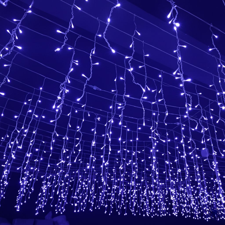 Luvikno | 50m LED Istapp Gardinlys – 36V Lavspent Julelys Utendørs Vanntett