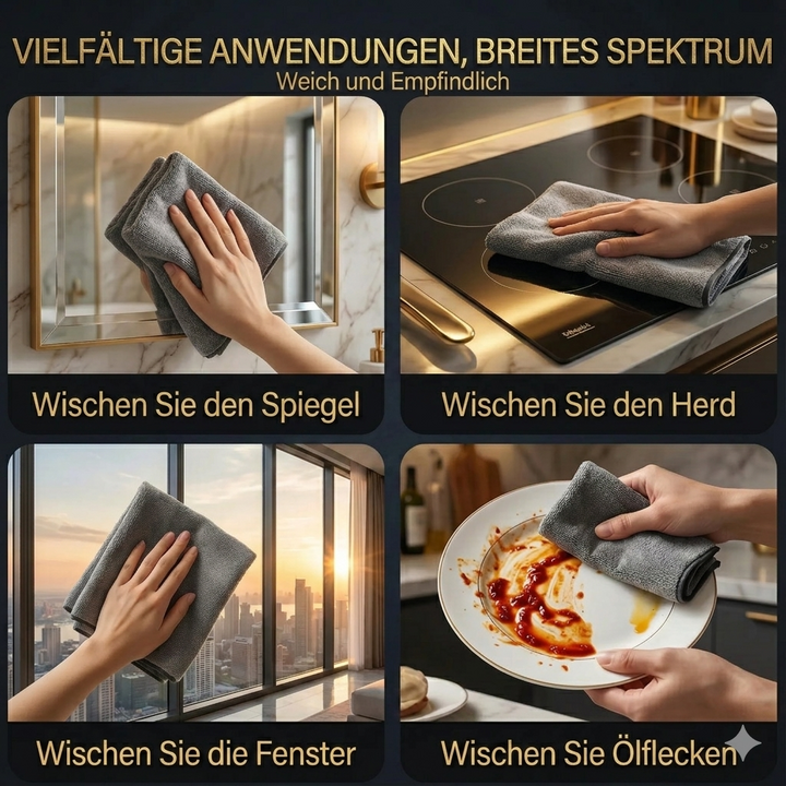 Mikrofiber Glassrensekluter 10-Pakning | Luvikno