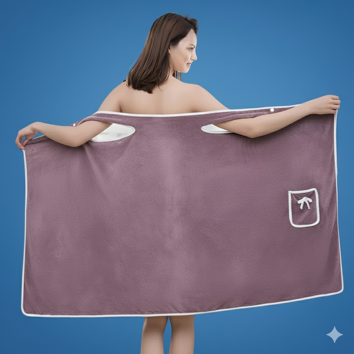 Høyt absorberende fleece – Trykknapppassform – Myk lett komfort for dusj gym og reise Luvikno