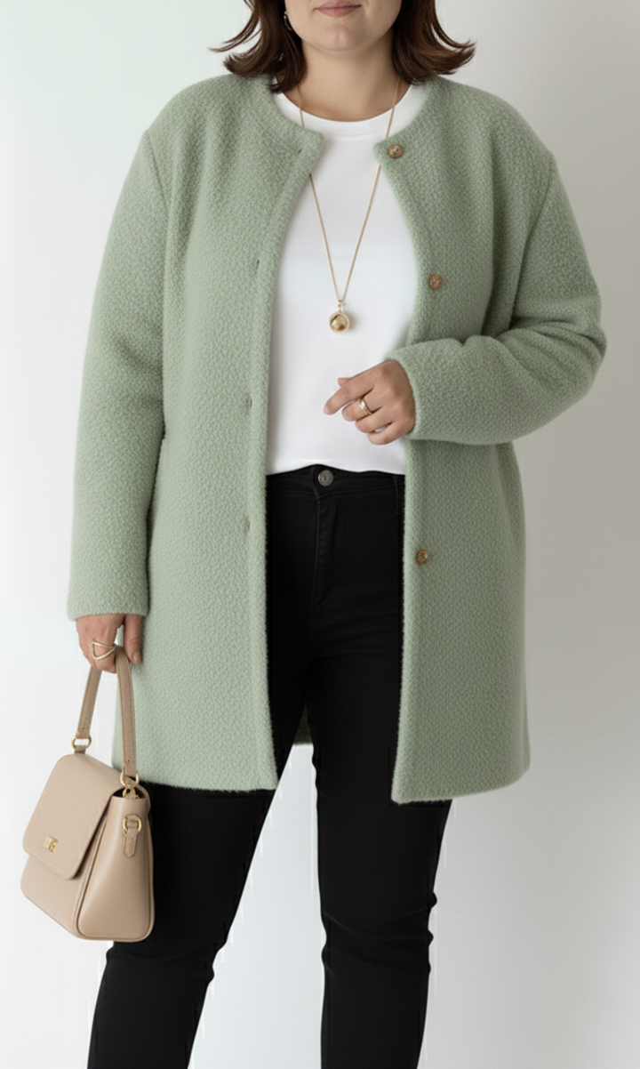 Kvinnenes Strikkekardigan Elegant & Enkel Snitt | Store Størrelser
