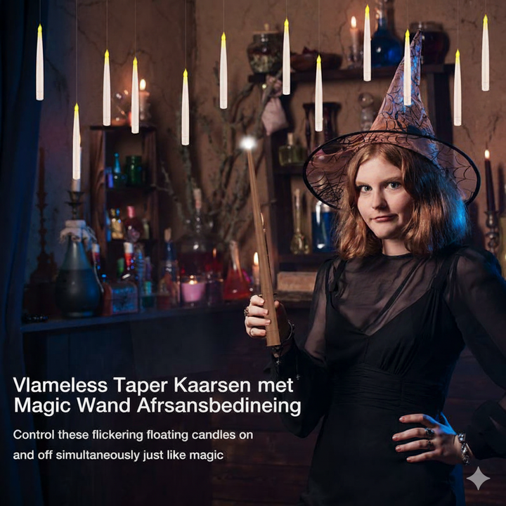 Luvikno | LumiGlow LED Lysestake Sett | Flammefrie hengende lys med fjernkontroll for atmosfærisk dekorasjon