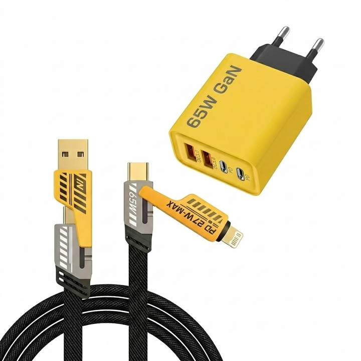 120W USB hurtiglader med 4 porter | Luvikno