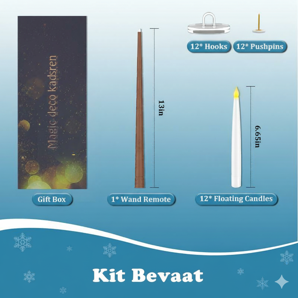 Luvikno | LumiGlow LED Lysestake Sett | Flammefrie hengende lys med fjernkontroll for atmosfærisk dekorasjon