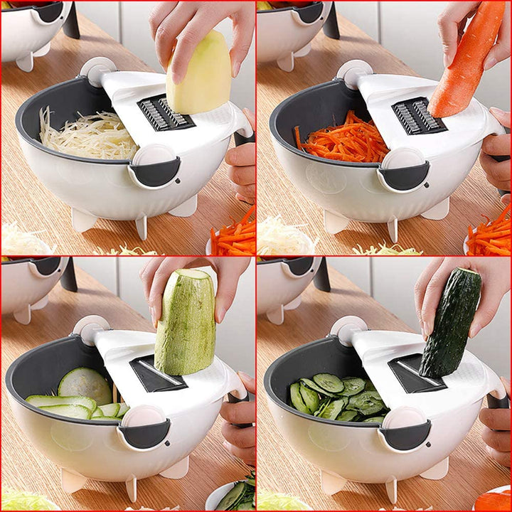 SlicePro Multifunctional Grønnsakskjærer med Utbyttbare Kniver | Luvikno