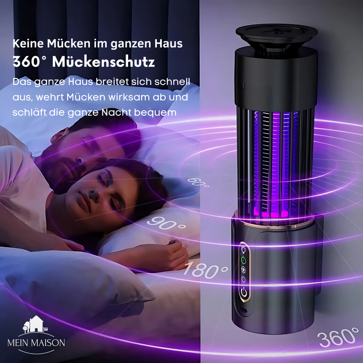 Luvikno | Lunavax Elektrisk Mygglampe | USB Oppladbar | Stillegående & Kjemikaliefri | Insektdreper for Innendørs & Utendørs