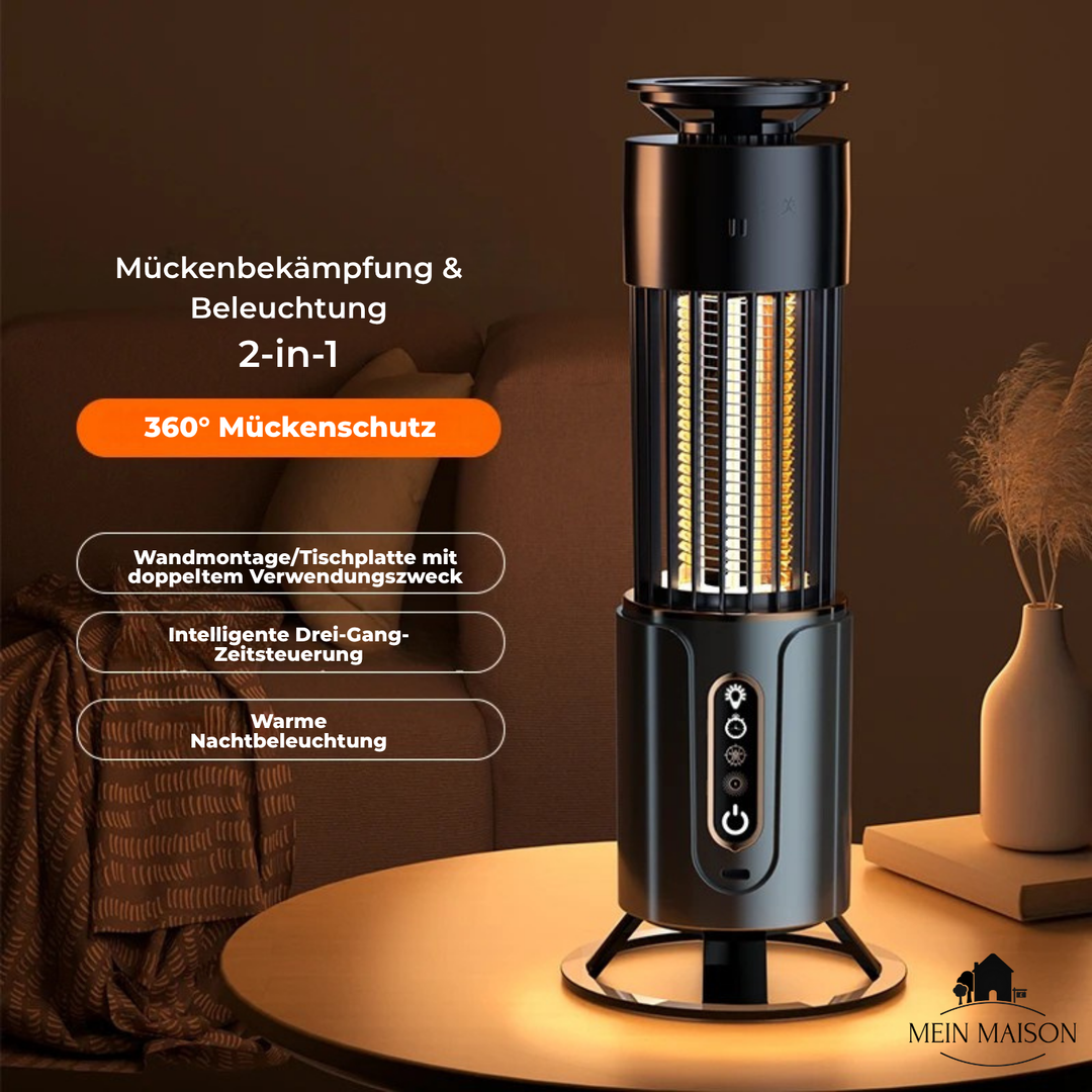 Luvikno | Lunavax Elektrisk Mygglampe | USB Oppladbar | Stillegående & Kjemikaliefri | Insektdreper for Innendørs & Utendørs