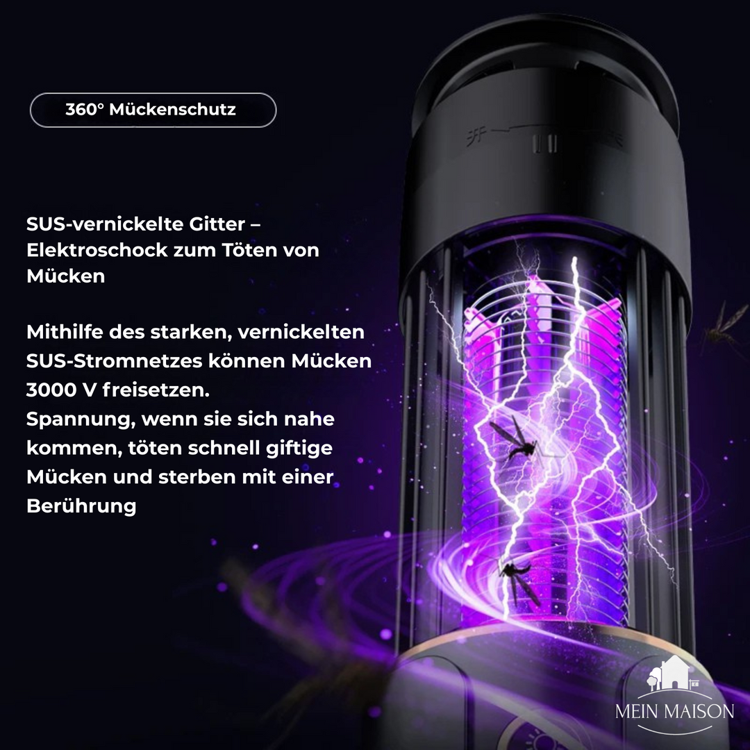 Luvikno | Lunavax Elektrisk Mygglampe | USB Oppladbar | Stillegående & Kjemikaliefri | Insektdreper for Innendørs & Utendørs