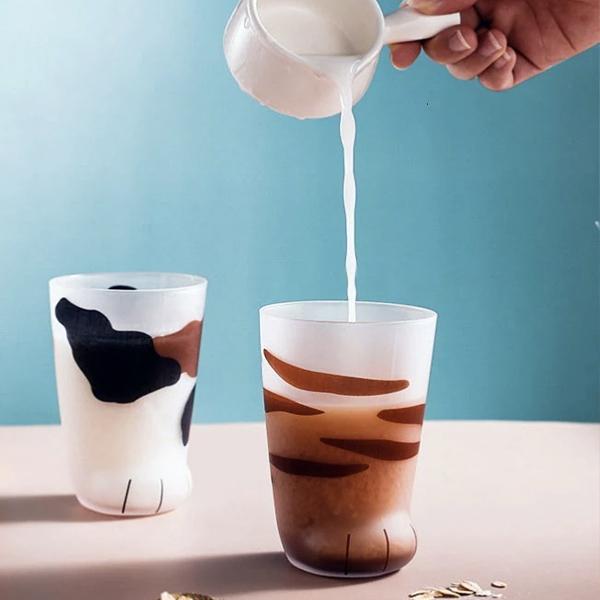 Glass Cat Paw Mug | Luvikno