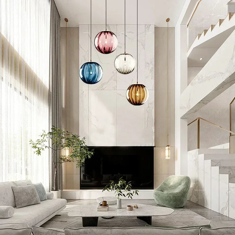 Luvikno | Modern Glass Ceiling Lamp with Integrated LED Lighting