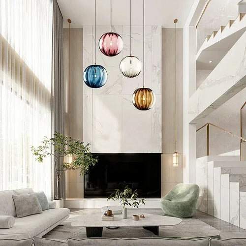 Luvikno | Modern Glass Ceiling Lamp with Integrated LED Lighting