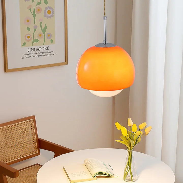 Nordic Glass Pendant Light – Retro Hengelampe for Spisestue & Kjøkken | Luvikno
