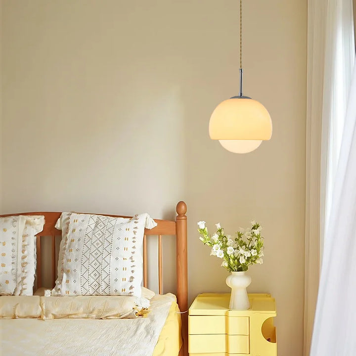 Nordic Glass Pendant Light – Retro Hengelampe for Spisestue & Kjøkken | Luvikno