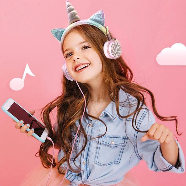Glitrende Einhorn Hodetelefoner | Luvikno