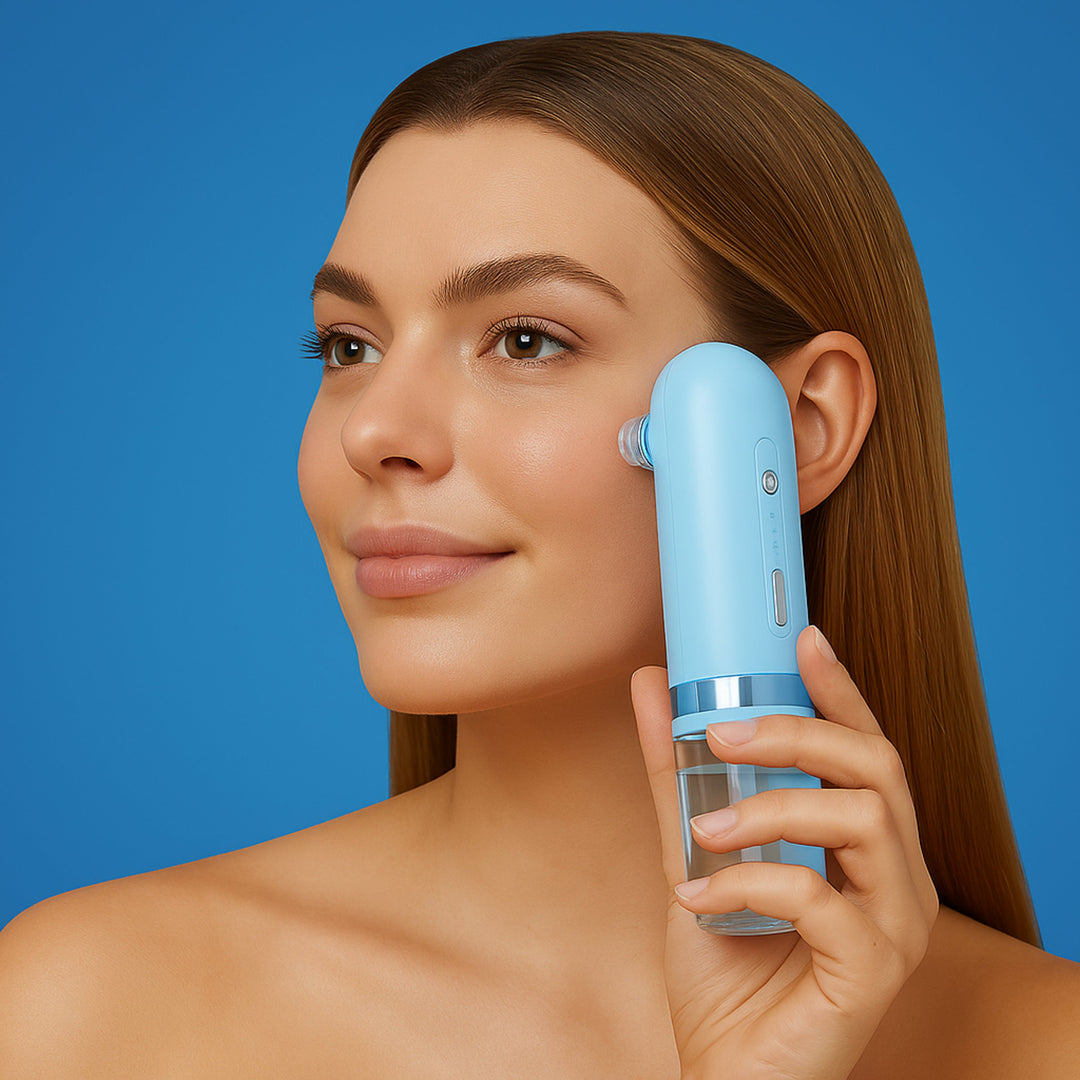 GlowPure | Hydra Dermabrasion Enhet – Dyp Pore Rensing – Skånsom Vannbasert Peeling – Hjemmebehandling for Sensitiv Hud Luvikno