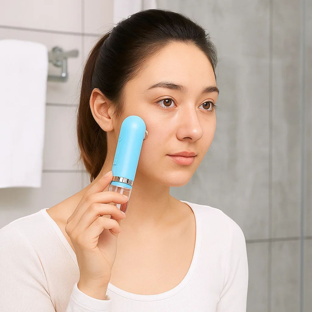 GlowPure | Hydra Dermabrasion Enhet – Dyp Pore Rensing – Skånsom Vannbasert Peeling – Hjemmebehandling for Sensitiv Hud Luvikno