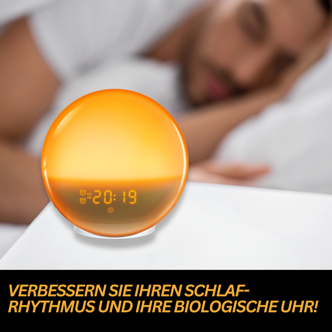 Luvikno | Naturlige radiovekkerklokker med vekke lys - GlowRise