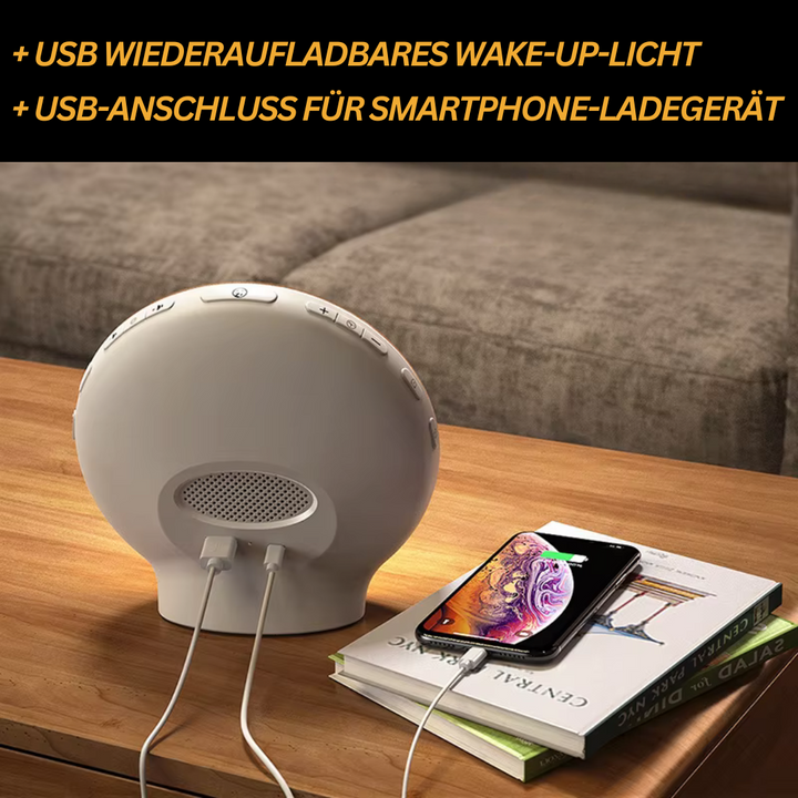 Luvikno | Naturlige radiovekkerklokker med vekke lys - GlowRise