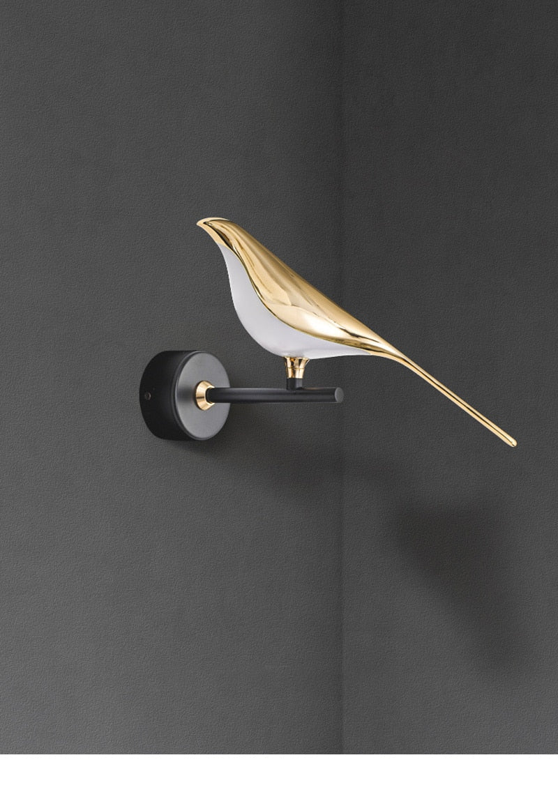 Gullfugl Vegglampe