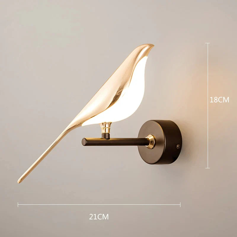 Gullfugl Vegglampe