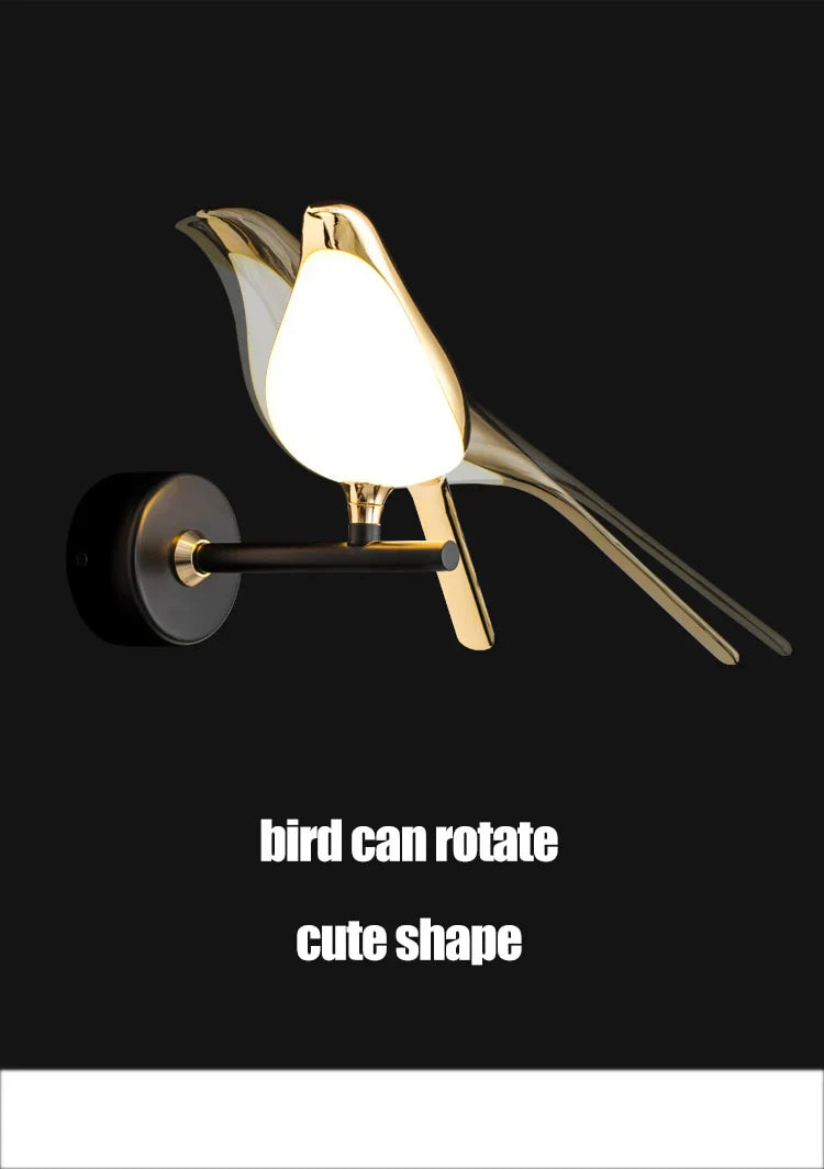 Gullfugl Vegglampe