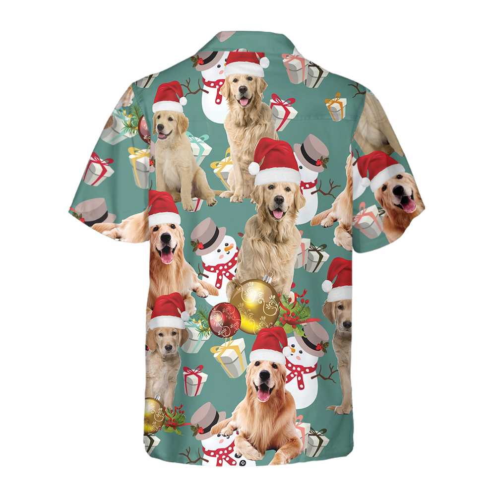 Luvik | Hawaii-skjorte Golden Retriever til Jul, Hawaii-skjorte Golden Retriever til hunden Jul, julegave til hundevenner