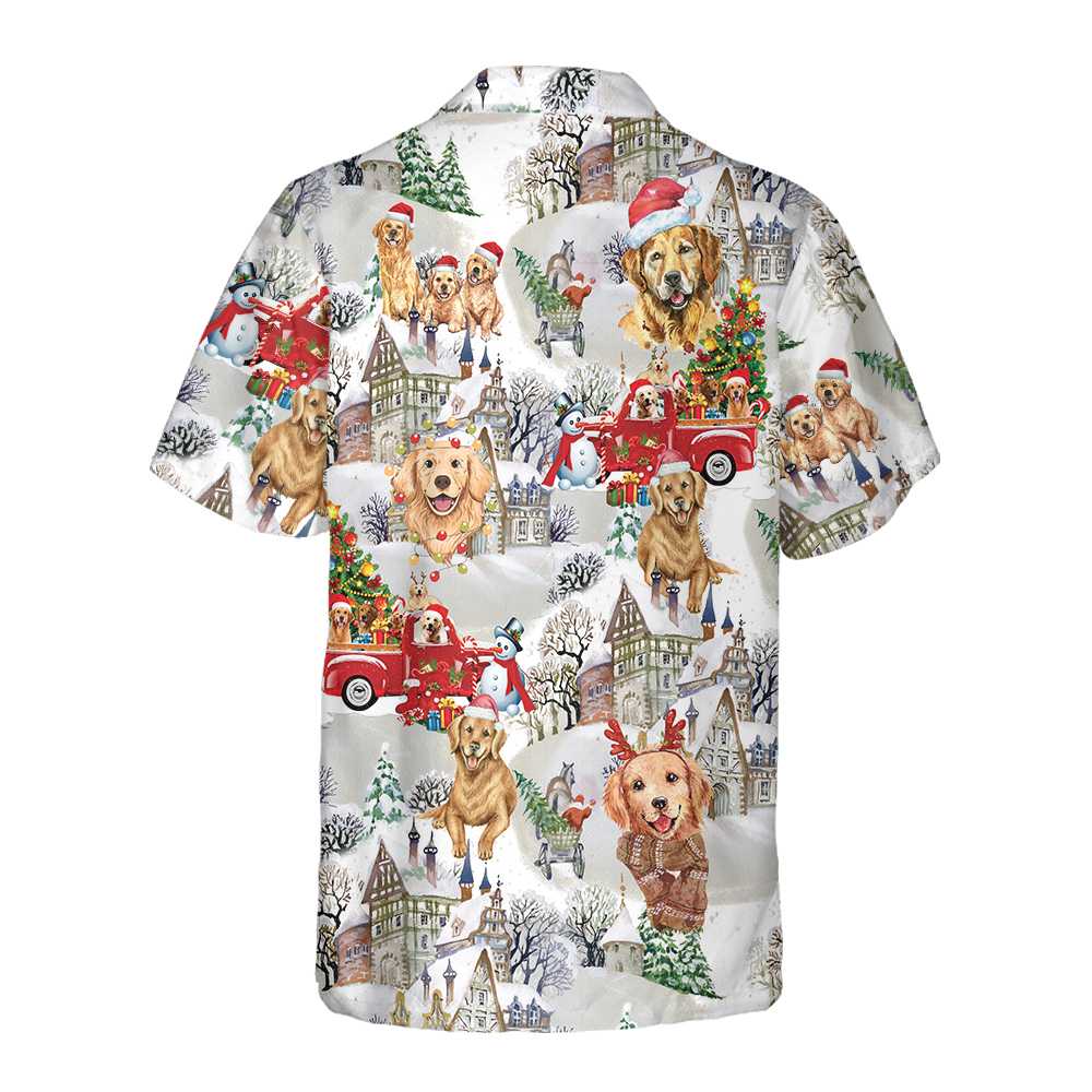 Luvik | Hawaii-skjorte Golden Retriever til jul, Golden Retriever julegensere, Julegave til venner av Golden Retriever