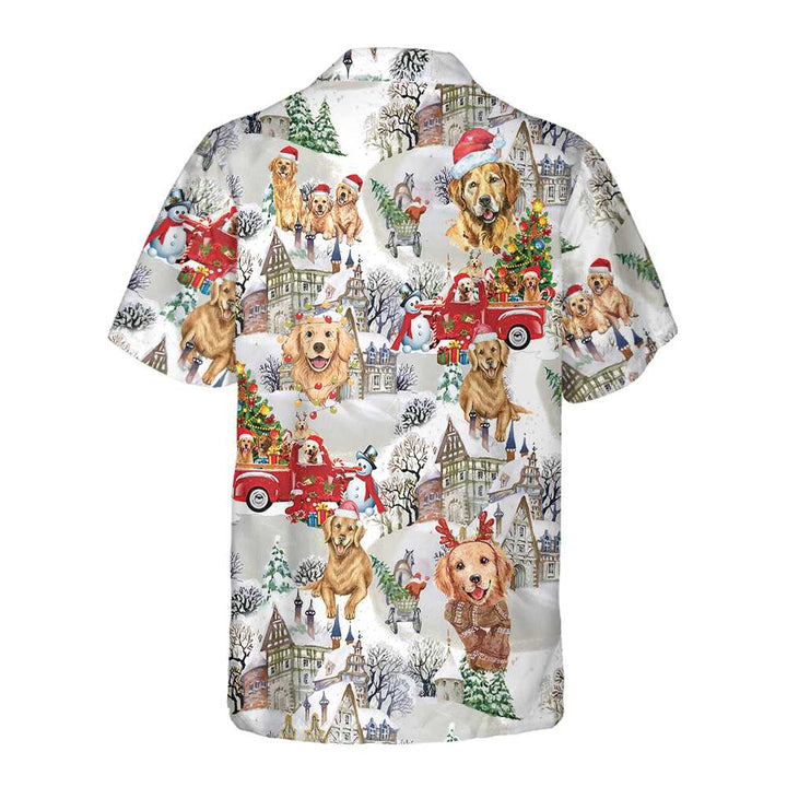 Luvik | Hawaii-skjorte Golden Retriever til jul, Golden Retriever julegensere, Julegave til venner av Golden Retriever