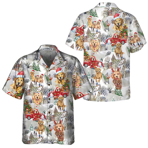 Luvik | Hawaii-skjorte Golden Retriever til jul, Golden Retriever julegensere, Julegave til venner av Golden Retriever
