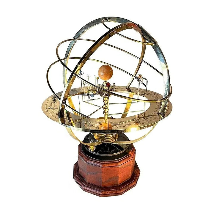 KosmosMaster Grand Orrery – Håndlaget solsystemmodell med 28 måner og 9 planeter | Luvikno