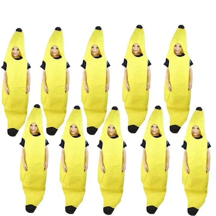 Gult banankostyme for menn – Morsom utstyr for karneval, Halloween og temafester | Luvikno