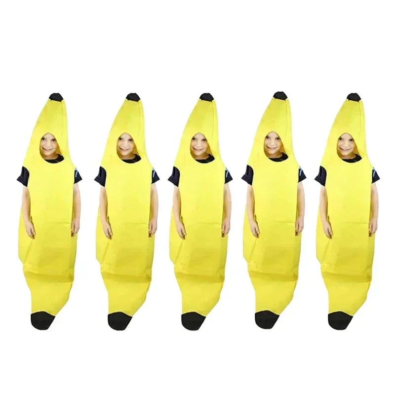 Gult banankostyme for menn – Morsom utstyr for karneval, Halloween og temafester | Luvikno