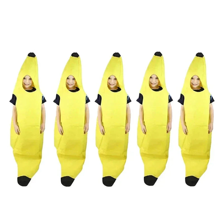 Gult banankostyme for menn – Morsom utstyr for karneval, Halloween og temafester | Luvikno