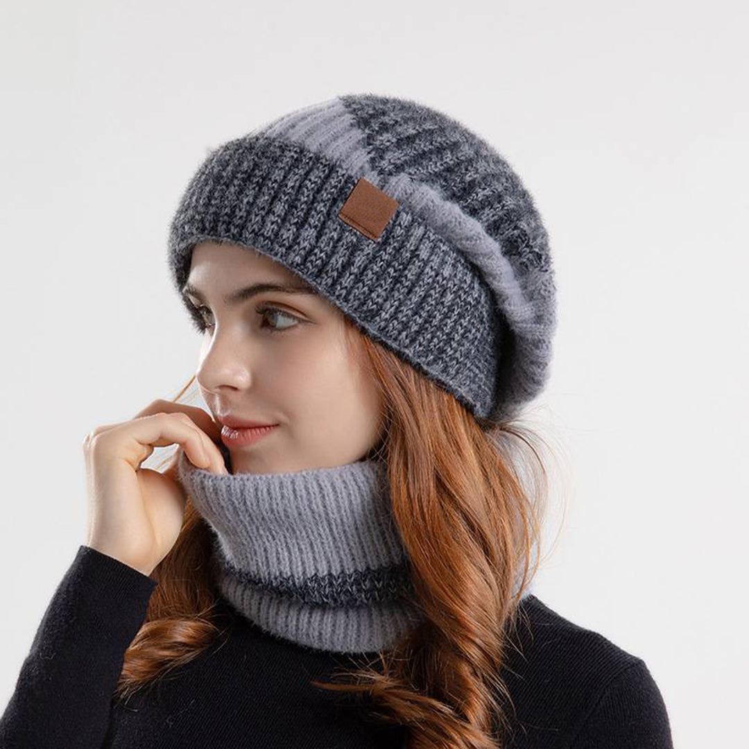 CozyWrap Sett – Trendy Lue og Skjerf for Vinter Luvikno