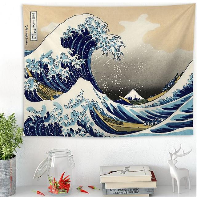 "Great Wave" of Kanagawa Tapestry | Luvikno