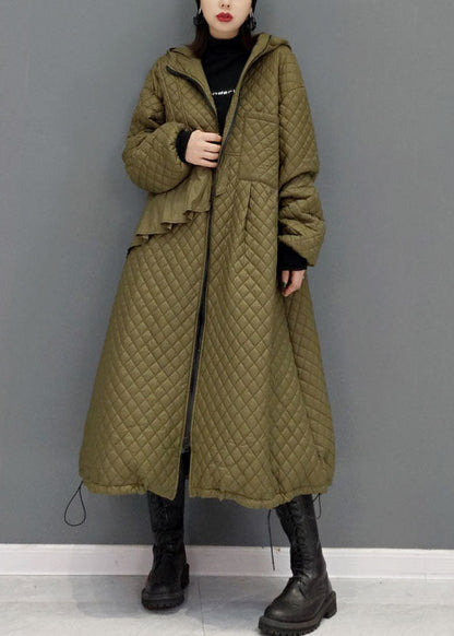 Luvik | Karo Ohut puuvillakangas takki, jossa on kiristysnauha ja vetoketju talvella