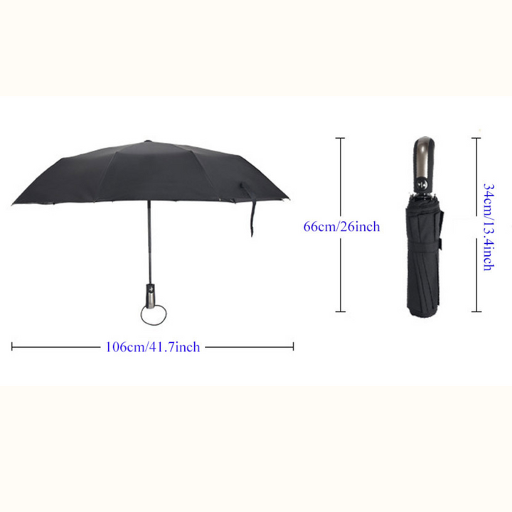 Vindresistent Anti-UV Automatisk Sleek Paraply | Luvikno