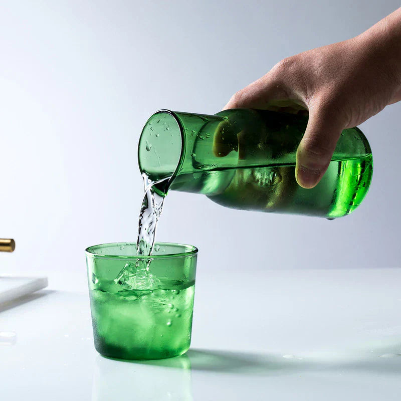 Glass Karaffel & Tumbler Sett – 500ml Borosilikat Vannsett | Luvikno