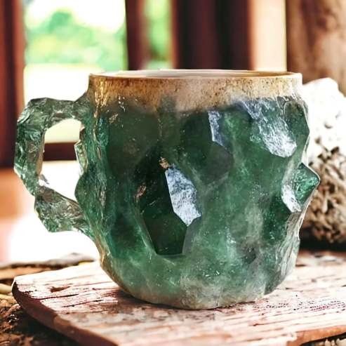 Luvikno | CrystalBrew Kaffe Kopper | Elegante mineral krystall kopper for en unik kaffeopplevelse