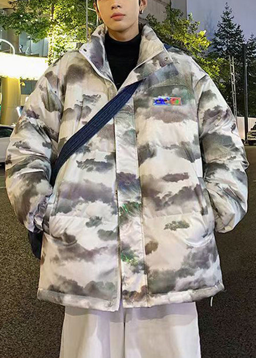 Luvik | Vedenpitävät kanavapussit miesten untuvatakit korkealla kauluksella talvella