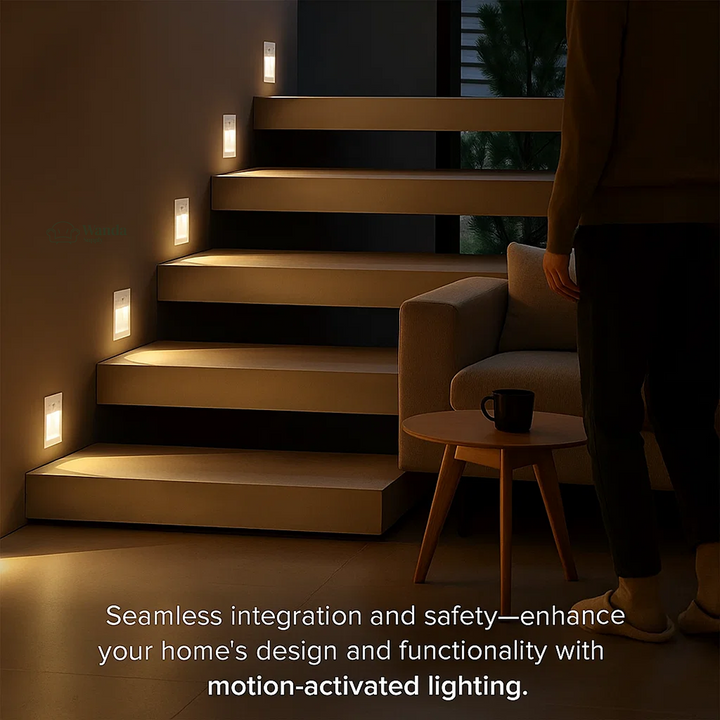 Luvikno | LED Innfelt Vegglamper | Bevegelsessensor. Energisparende & Ideell for Gang. Stuer. og Soverom.