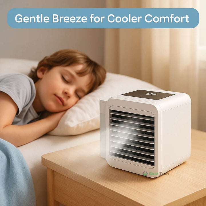 MicroCool Mini Air Conditioner Bærbar Fordampende Sumpkjøler med 1000ml Vanntank | Luvikno