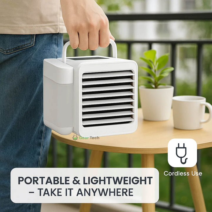 MicroCool Mini Air Conditioner Bærbar Fordampende Sumpkjøler med 1000ml Vanntank | Luvikno
