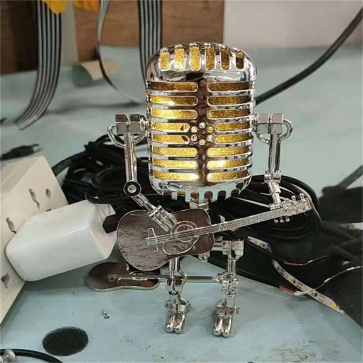 Bordlampe Industriell Metall Robot Skrivebord Lyskilde Luvikno