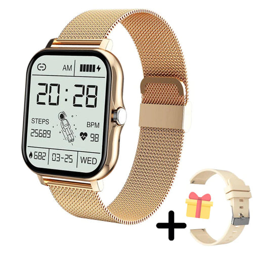 Luvikno | Gullklokke - Multifunksjonell Digital Smartklokke