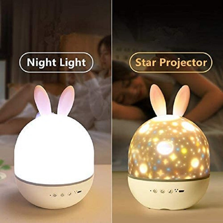 LED Universe Stars Bunny Prosjektor Nattlys | Luvikno