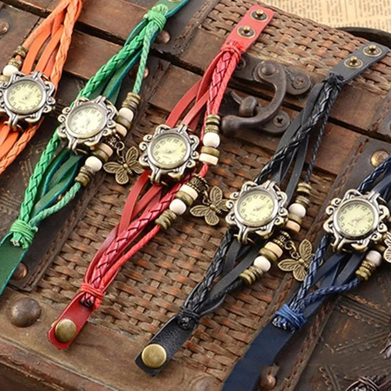 Luvik | Kvinne-accessories-klokke vintage-blomsterbelte