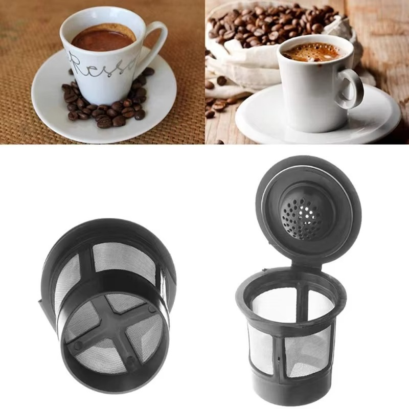 3-Pack Gjenbrukbare Rustfrie Stål Kaffe Filter Kapsler med Skje for 1.0 og 2.0 Bryggere Luvikno