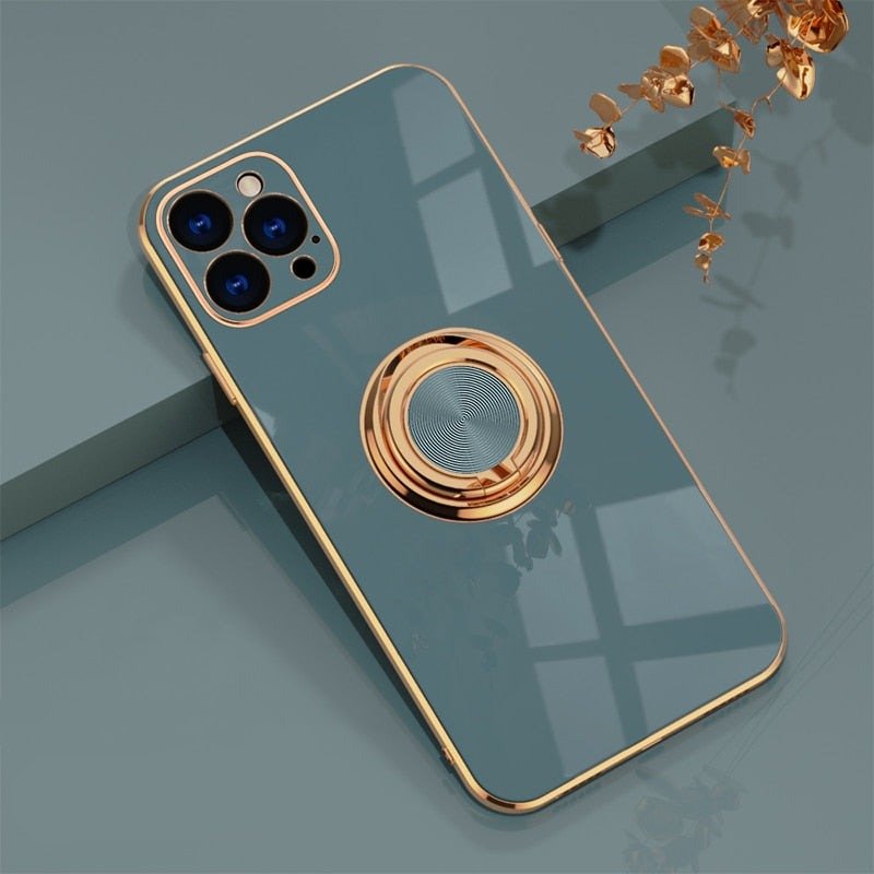 iPhone-deksel med metallstativ ring Luvikno