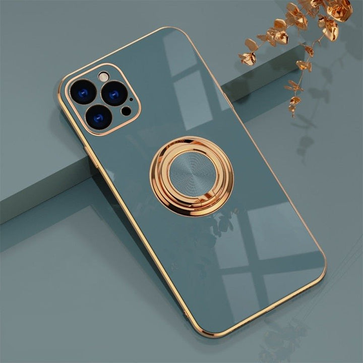 iPhone-deksel med metallstativ ring Luvikno