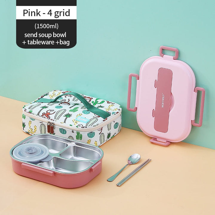 Rustfritt Stål Multi Rom Kids Matboks | Luvikno
